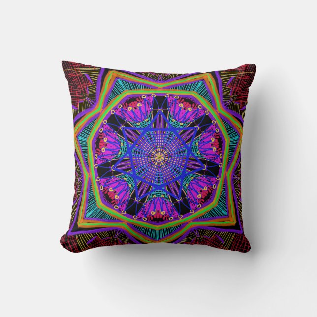 Gorgeous Mandala - full pattern Throw Pillow (Front)