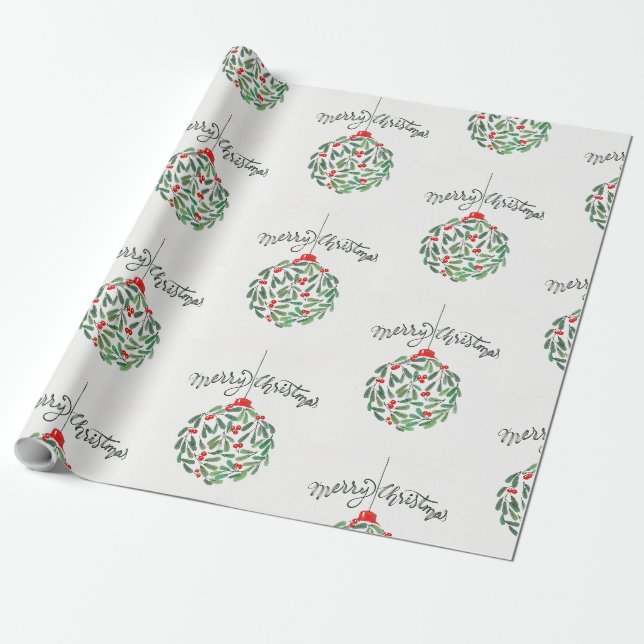 Gorgeous merry Christmas wrapping paper (Unrolled)