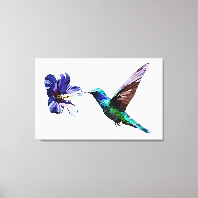 Gorgeous Minimalist Hummingbird/Hibiscus Canvas (Front)