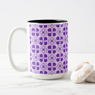 Gorgeous Modern Floral Two-Tone Coffee Mug