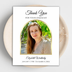 Gorgeous Modern Sympathy Thank You Photo Card