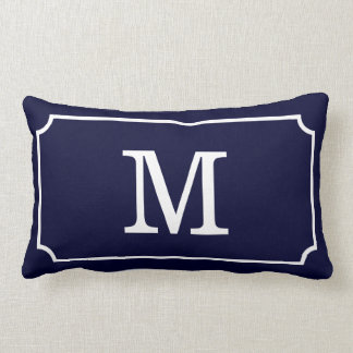 Gorgeous Monogram Geom Pattern Lumbar Throw Pillow