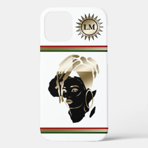 Gorgeous Monogrammed African Queen iPhone 12 Case