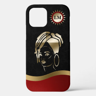 Gorgeous Monogrammed African Queen iPhone 12 Case