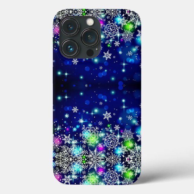 Gorgeous multi coloured snowflakes Case-Mate iPhone case (Back)