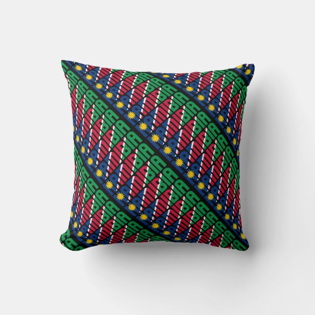 Gorgeous Namibia National Flag Throw Pillow (Front)