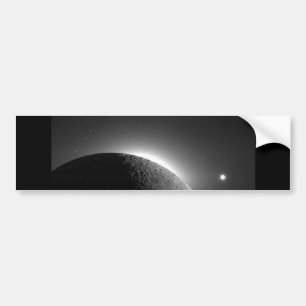 Gorgeous NASA image, the Moon lit by Earth-shine Bumper Sticker