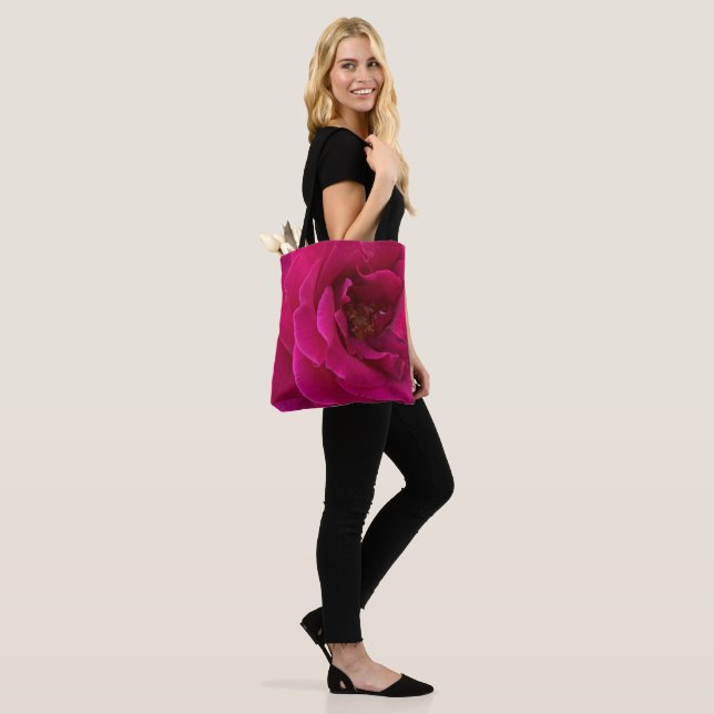 Gorgeous Natural Pink Rose Tote Bag (On Model)