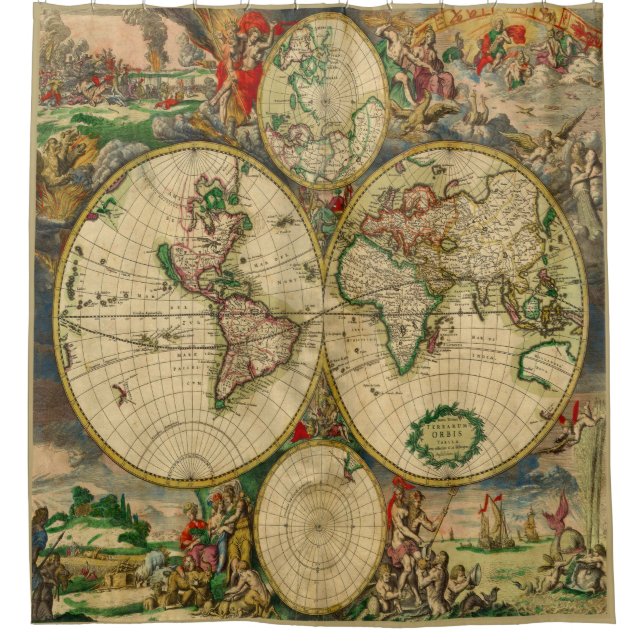 Gorgeous old-world vintage map (Front)