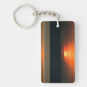 Gorgeous Orange Sunset At Neusiedlersee Keychain