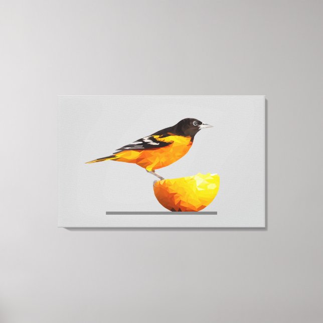 Gorgeous Oriole/Orange Minimalist Canvas Art (Front)