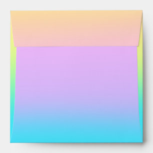 Gorgeous Pastel Rainbow Gradient Wedding Envelope