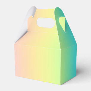 Gorgeous Pastel Rainbow Gradient Wedding Favor Box