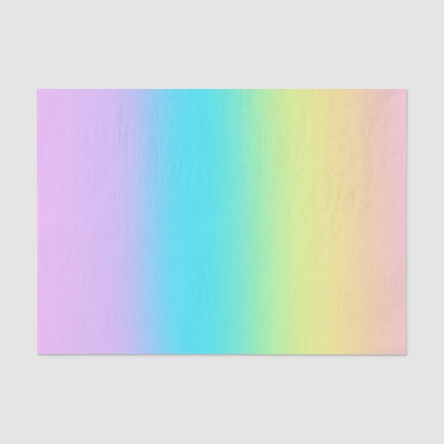 Gorgeous Pastel Rainbow Gradient Wedding Tissue Paper (Front)