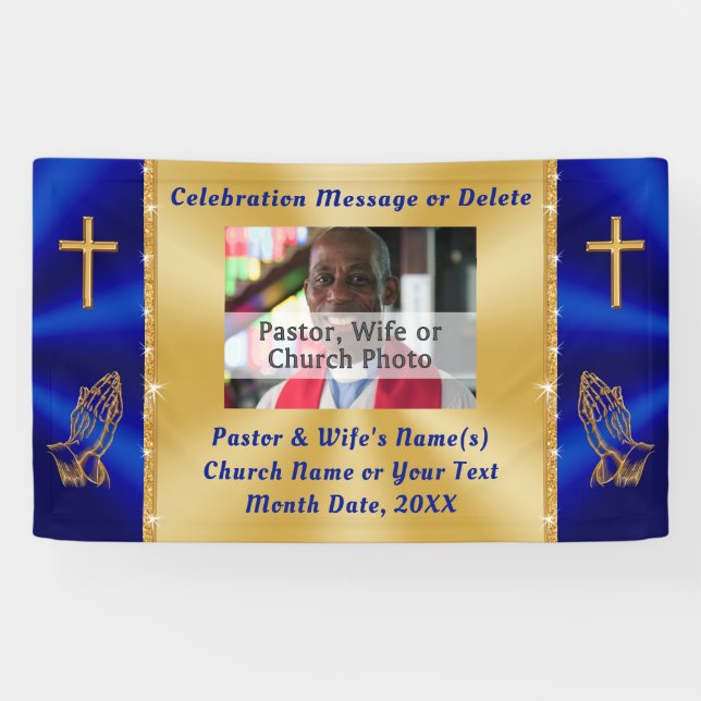 Gorgeous Pastor or Church Anniversary Celebration Banner (Horizontal)