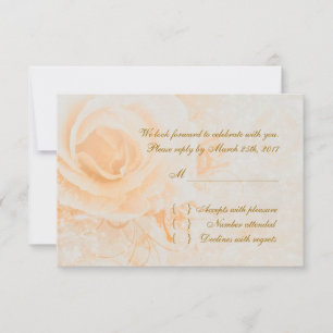 Gorgeous peach cream roses RSVP Card