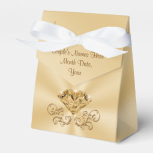 Gorgeous Personalized 60th Anniversary Favour Boxe Favor Box