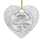Gorgeous Personalized, 60th Anniversary Ornament