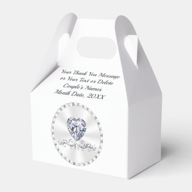 Gorgeous Personalized, Elegant Wedding Favour Boxe Favor Box (Front Side)