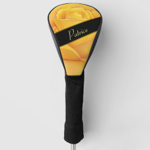 Gorgeous Personalized Yellow Rose Golf Head Cover