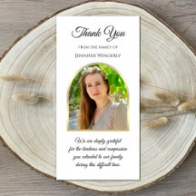 Gorgeous Photo Sympathy Memorial Thank You