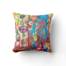 Gorgeous pillow in bright colours, various sizes.
