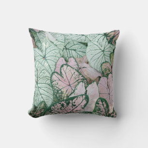 Gorgeous Pink and Green Plant Pillow