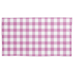 Gorgeous Pink And White Checks Gingham Pattern Pillowcase