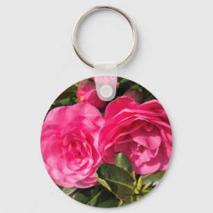 Gorgeous Pink Camellia Keychain