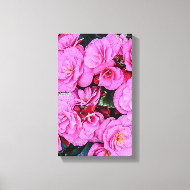 gorgeous pink flowers canvas print (Front)