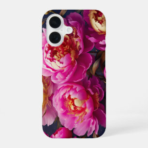 Gorgeous pink peonies with golden accents  iPhone 16 case