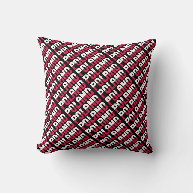 Gorgeous Poland National Flag Throw Pillow (Front)