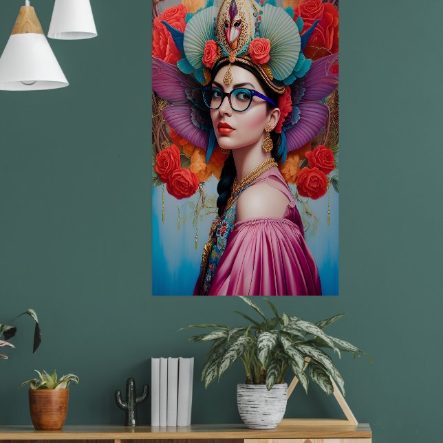 Gorgeous princess with glasses poster (Living Room 1)