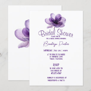 Gorgeous Purple Flower Wedding  Invitation
