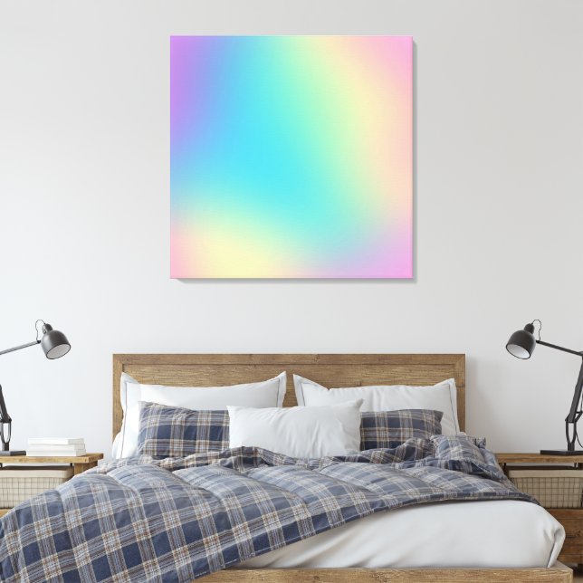 Gorgeous Rainbow Gradient Canvas Print (Insitu(Bedroom))