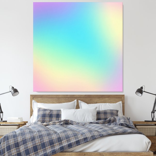 Gorgeous Rainbow Gradient Canvas Print (Insitu(Bedroom))