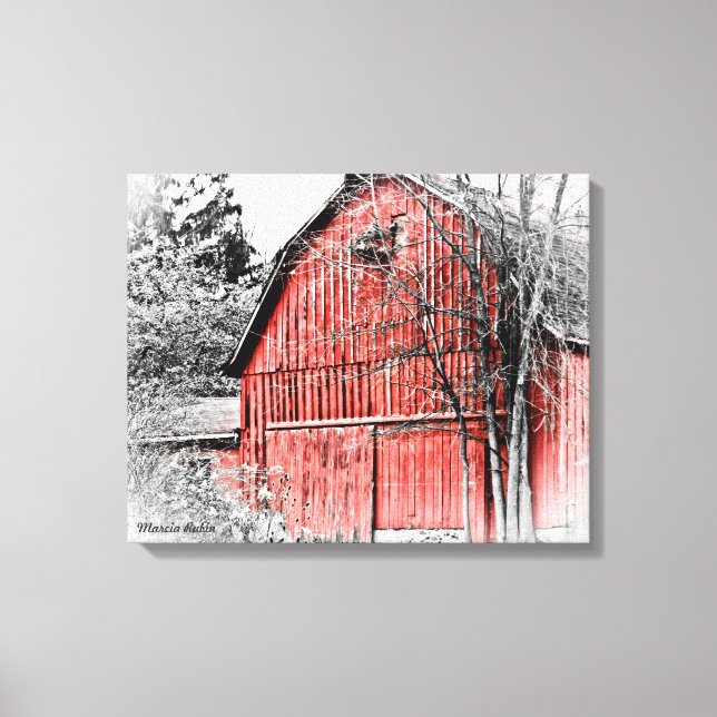 Gorgeous Red Barn Canvas Print (Front)