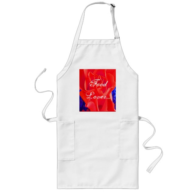 Gorgeous Red Red Rose VI Long Apron (Front)