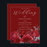 Gorgeous Red Roses Budget Wedding Invitation<br><div class="desc">Gorgeous Red Roses Budget Wedding Invitation

See matching items in Niche and Nest Store</div>