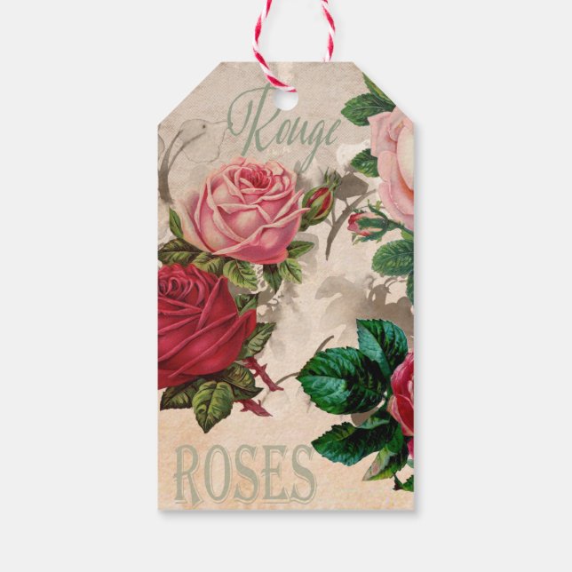 Gorgeous Red Roses Gift Tag (Back)