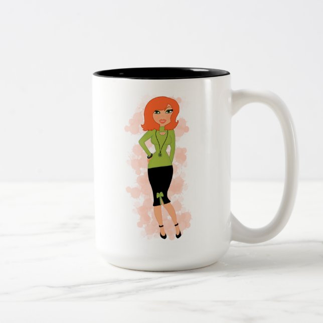 Gorgeous Redhead 15 oz Two-Tone Mug (Right)