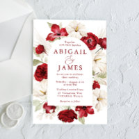 Gorgeous Ruby Red & White Floral Wedding