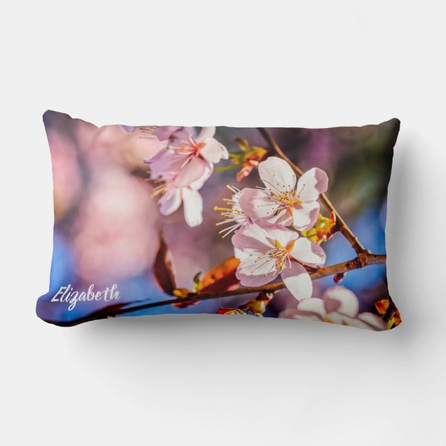 Gorgeous Sakura Blossoms Lumbar Pillow (Front)