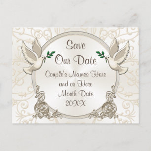 Gorgeous Save Our Date Customizable Colours, Text Announcement Postcard