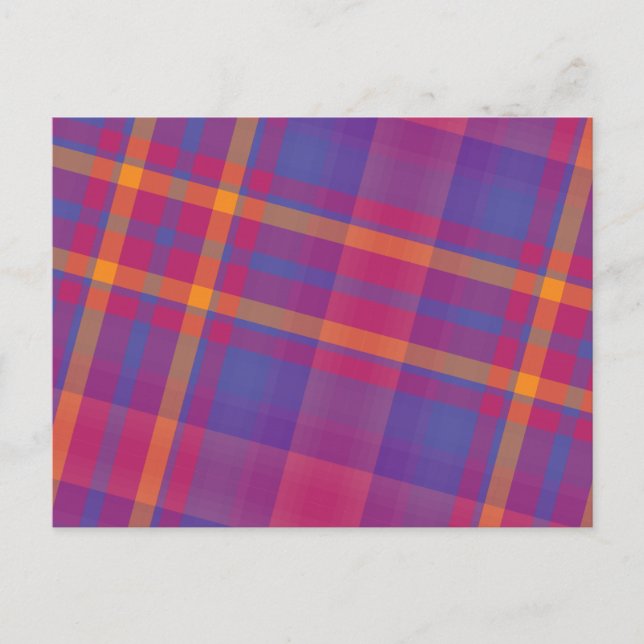 Gorgeous Scottish Tartan Postcard (Front)