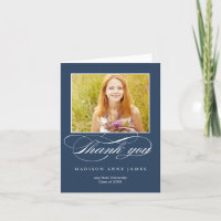 Gorgeous Script Graduation Thank You Card