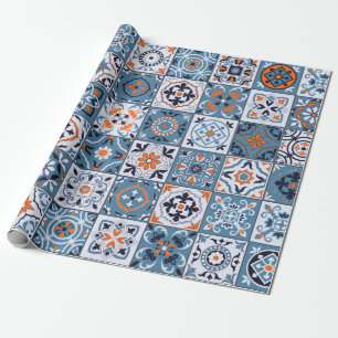 Gorgeous seamless pattern in a fashionable color p wrapping paper