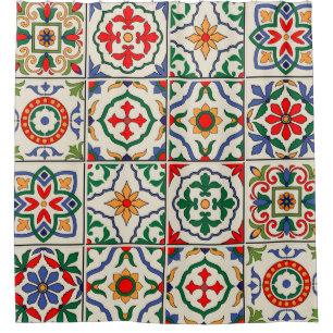 Gorgeous seamless pattern white colourful Moroccan