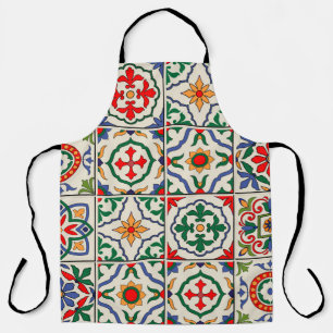 Gorgeous seamless pattern white colourful Moroccan Apron