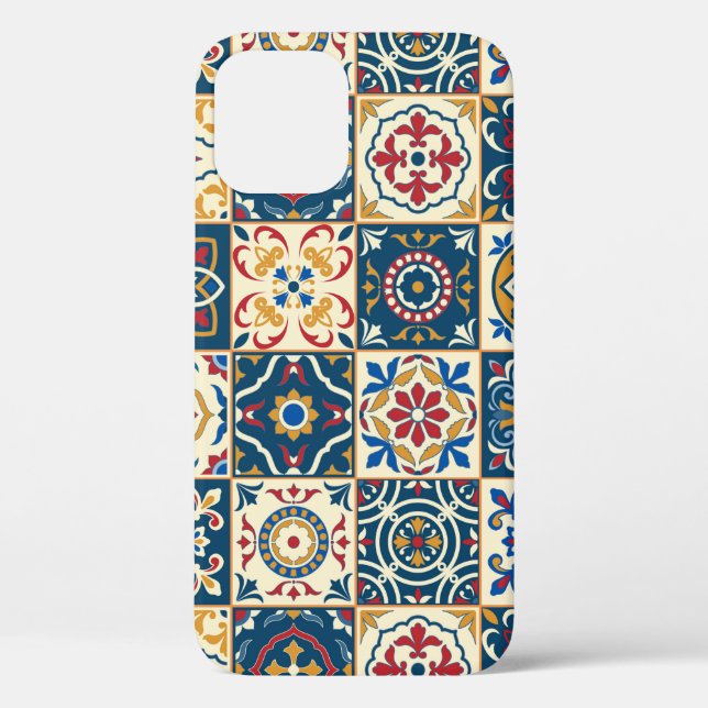 Gorgeous seamless pattern white colourful Moroccan Case-Mate iPhone Case (Back)